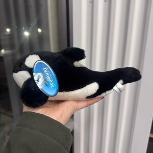 SeaWorld Black and White Orca Stuffed Animal Small